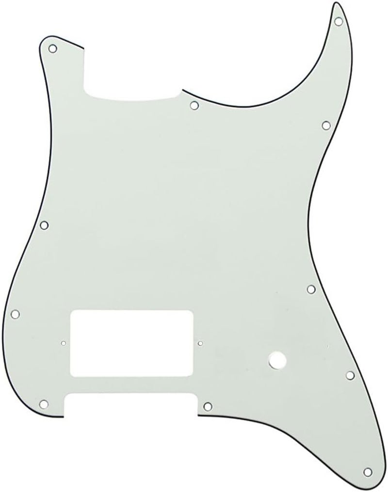 ROZILO 11 Hole ST/Strat Style One Humbucker Guitar Pickguard For USA/Mexico Fender Tom Delonge Strat Electric Guitar Ivory 3Ply - Image 1